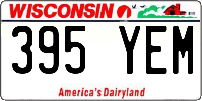 WI license plate 395YEM