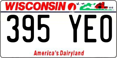 WI license plate 395YEO