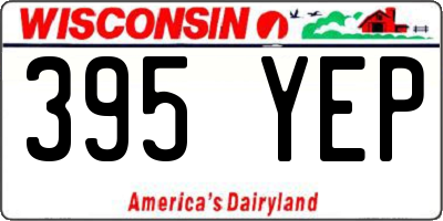 WI license plate 395YEP