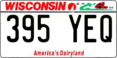 WI license plate 395YEQ