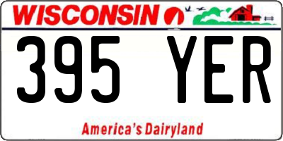 WI license plate 395YER