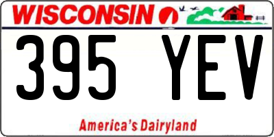 WI license plate 395YEV