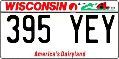 WI license plate 395YEY