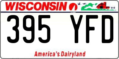 WI license plate 395YFD