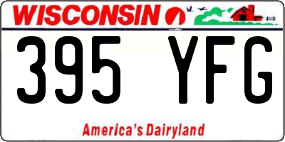 WI license plate 395YFG