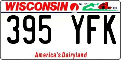 WI license plate 395YFK