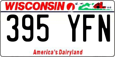 WI license plate 395YFN