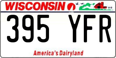 WI license plate 395YFR