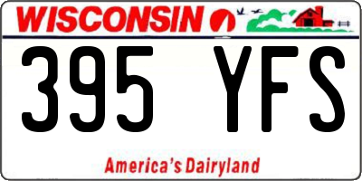 WI license plate 395YFS