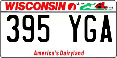 WI license plate 395YGA