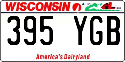 WI license plate 395YGB