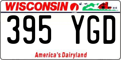 WI license plate 395YGD