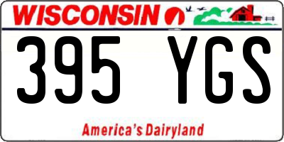 WI license plate 395YGS