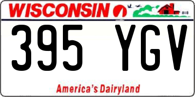 WI license plate 395YGV
