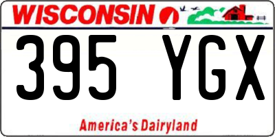 WI license plate 395YGX