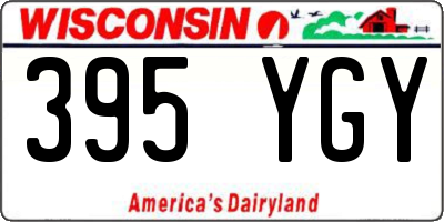 WI license plate 395YGY