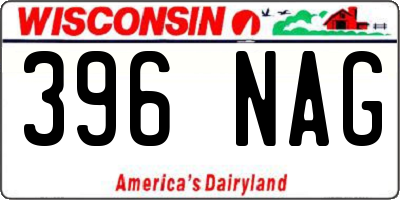 WI license plate 396NAG