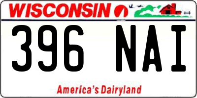 WI license plate 396NAI