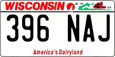 WI license plate 396NAJ