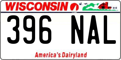 WI license plate 396NAL