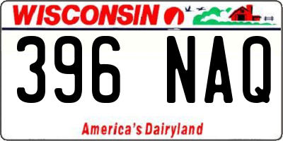 WI license plate 396NAQ