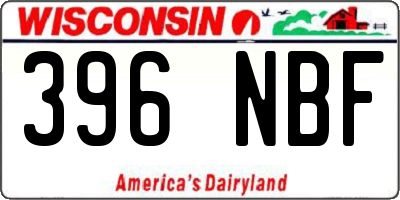 WI license plate 396NBF
