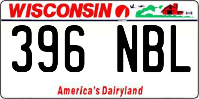 WI license plate 396NBL
