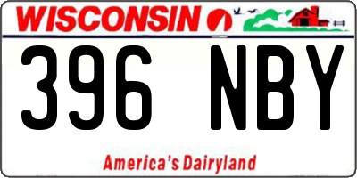 WI license plate 396NBY