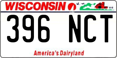WI license plate 396NCT