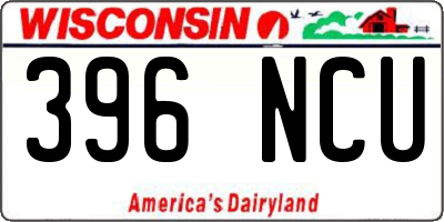 WI license plate 396NCU