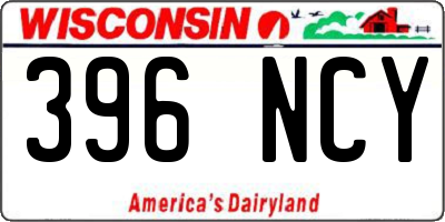 WI license plate 396NCY