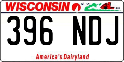 WI license plate 396NDJ