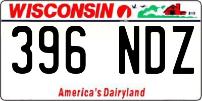 WI license plate 396NDZ