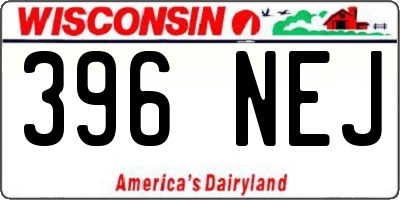 WI license plate 396NEJ