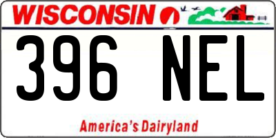 WI license plate 396NEL