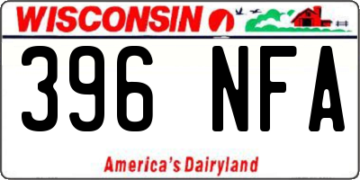 WI license plate 396NFA