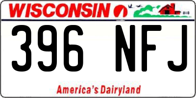 WI license plate 396NFJ