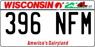 WI license plate 396NFM