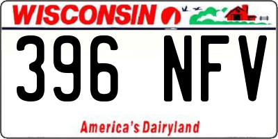 WI license plate 396NFV