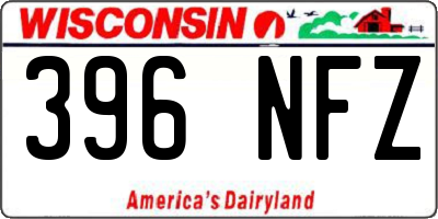 WI license plate 396NFZ