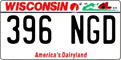 WI license plate 396NGD