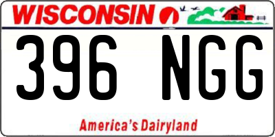 WI license plate 396NGG