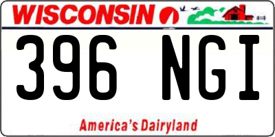 WI license plate 396NGI