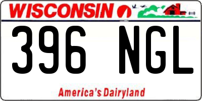 WI license plate 396NGL