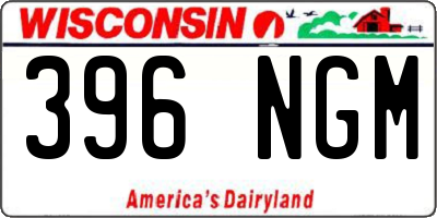 WI license plate 396NGM