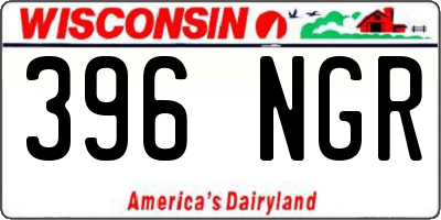 WI license plate 396NGR