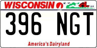 WI license plate 396NGT