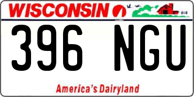 WI license plate 396NGU