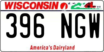 WI license plate 396NGW