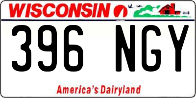 WI license plate 396NGY